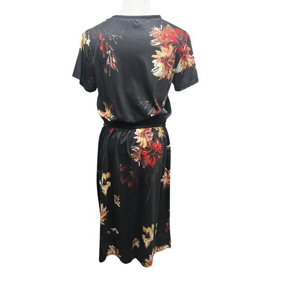 Simier Fariry Women's Modest Stretch Adjustable Waist Blouson Crew Neck SIZE L - Picture 4 of 6